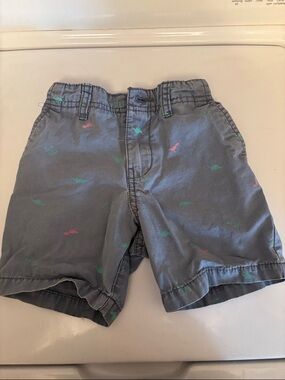 Carter's Gray Shorts with Mint & Pink Dino Print